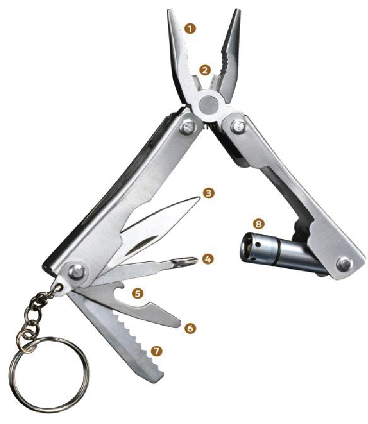 8ins1折り畳み式マルチツールの商品画像