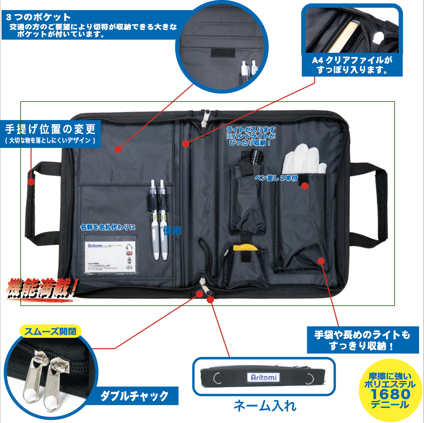 【軽量】多機能バインダーバッグの商品画像