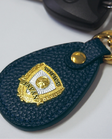 革製エンブレムキーホルダーの商品画像